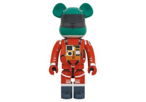 BE@RBRICK Space Suit Green Helmet & Orange Suit 1000%